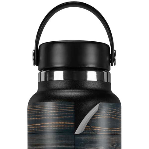 Black Painted Wood Hydro Flask 32oz Wide Mouth Skin